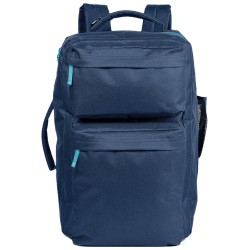 Borsa zaino da viaggio in poliestere blu navy personalizzata Q24097NY