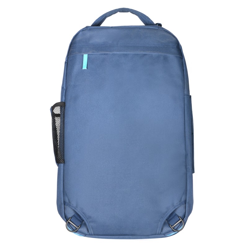 Borsa zaino da viaggio in poliestere blu navy personalizzata Q24097NY
