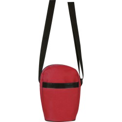 Borsello da spalla in poliestere rosso personalizzato Q24321R