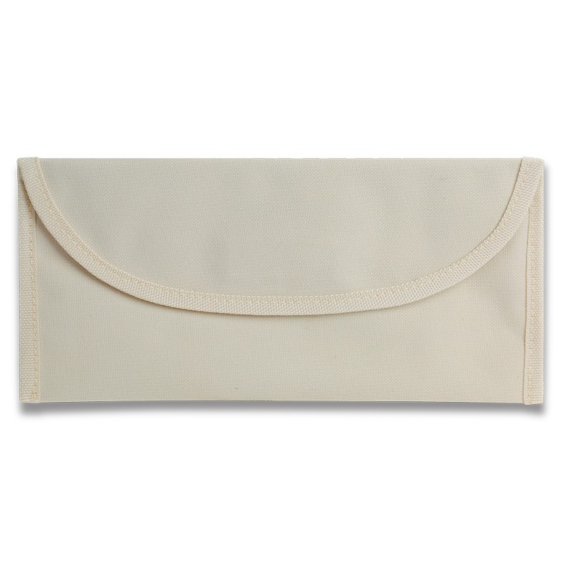 Busta porta documenti in poliestere beige personalizzato Q24401BE