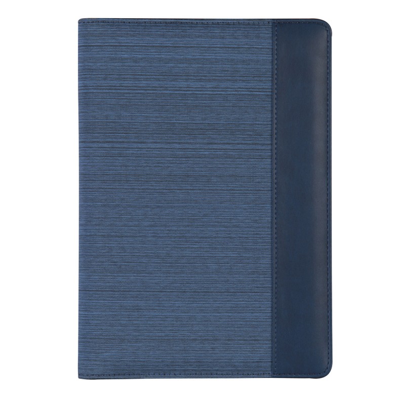 Cartella portablocco in nylon e pu blu royal personalizzato Q24109BL