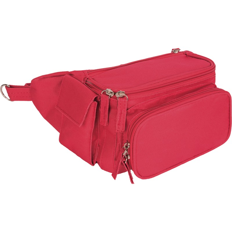 Marsupio multitasche in poliestere rosso personalizzato Q24318R