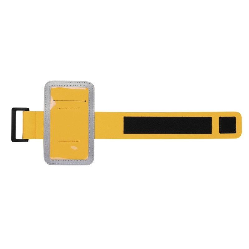 Porta cellulare da braccio in neoprene giallo personalizzato Q24477G