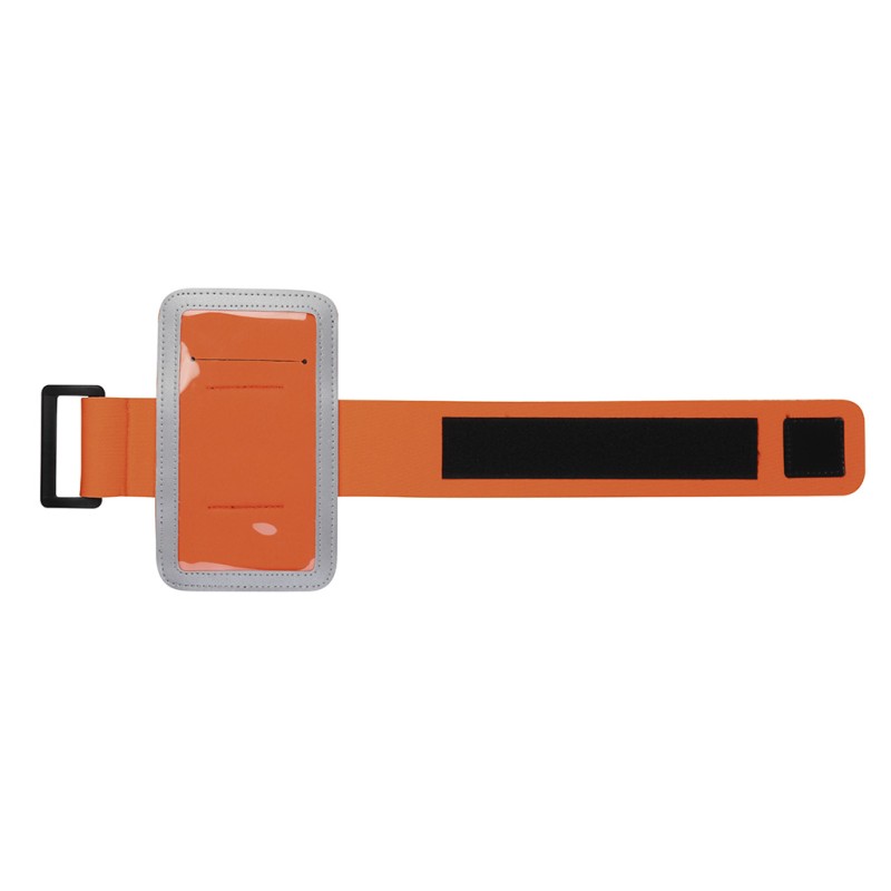 Porta cellulare da braccio in neoprene arancione personalizzato Q24477A