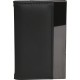 Portabiglietti da visita in pu e metallo nero personalizzato Q24031N