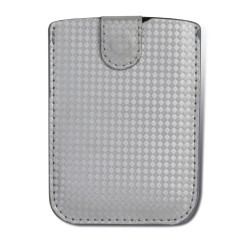 Portacarte di credito in pu grigio personalizzato Q24036GR