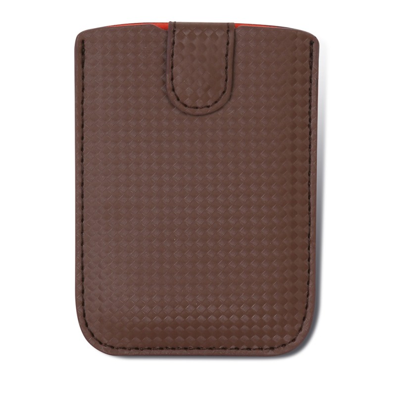 Portacarte di credito in pu marrone personalizzato Q24036M
