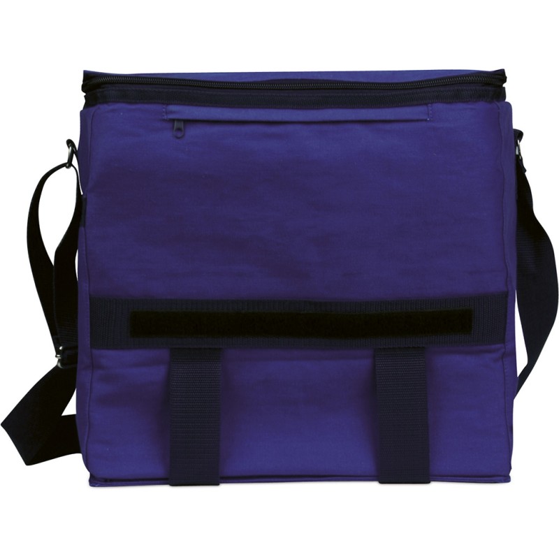 Borsa termica in cotone canvas e poliestere blu royal personalizzata Q24005BL