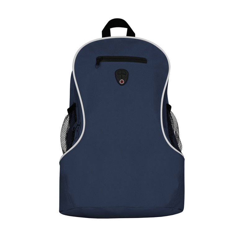 Zaino trekking in poliestere blu navy personalizzato Q24012NY