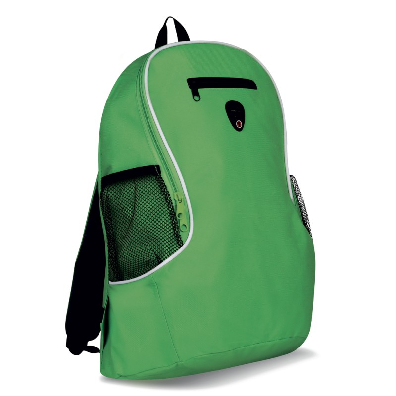 Zaino trekking in poliestere verde personalizzato Q24012V