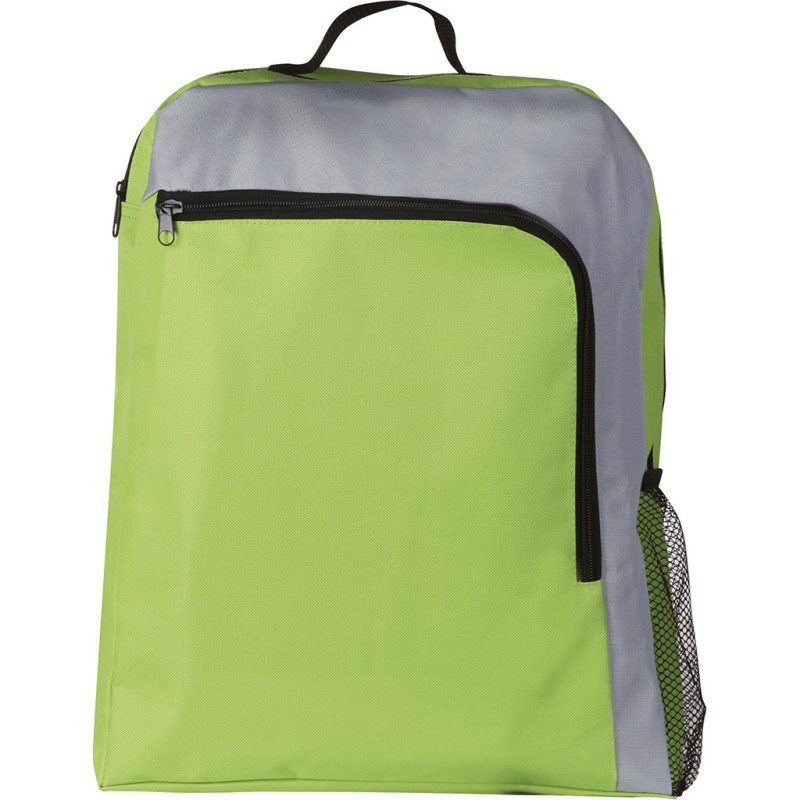 Zaino trekking in poliestere verde acido personalizzato Q24015VA