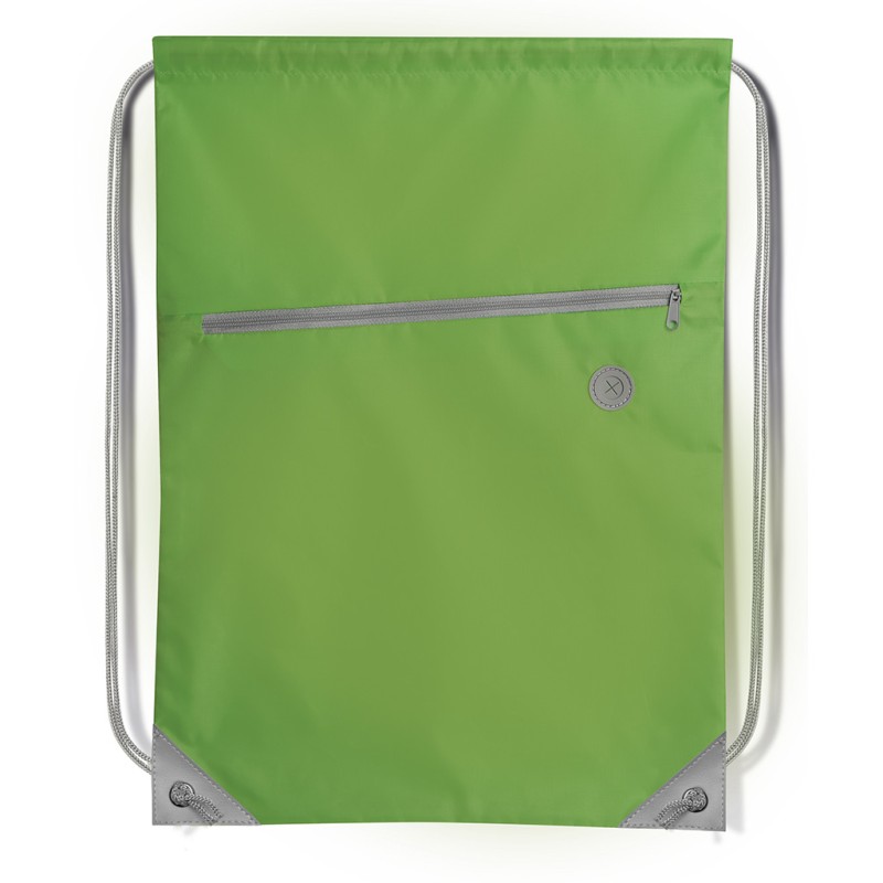 Sacca in poliestere verde acido personalizzato Q24026VA Sacca in poliestere verde acido personalizzato Q24026VA