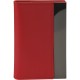 Portabiglietti da visita in pu e metallo rosso personalizzato Q24031R