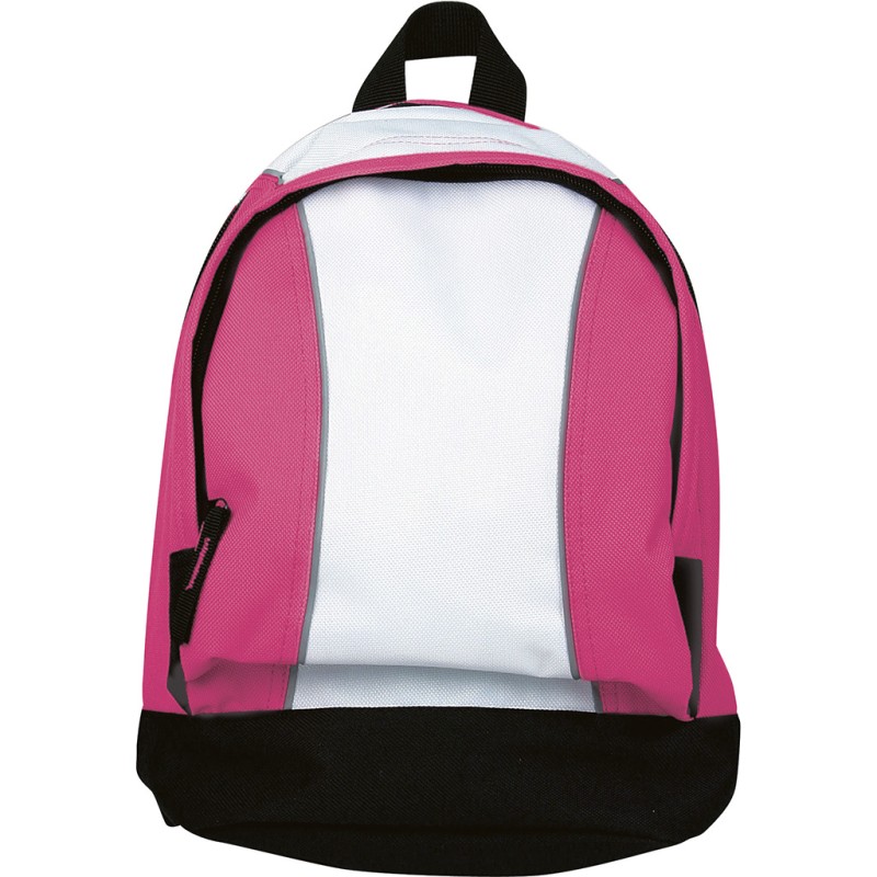 Zaino da bambooino in poliestere fucsia personalizzato Q24054FU