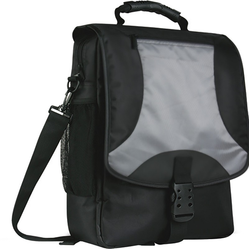 Zaino e borsa porta computer in poliestere nera personalizzata Q24056N