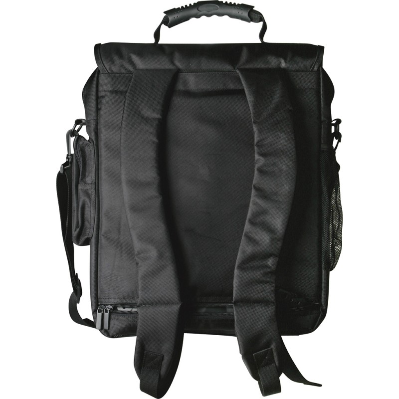 Zaino e borsa porta computer in poliestere nera personalizzata Q24056N