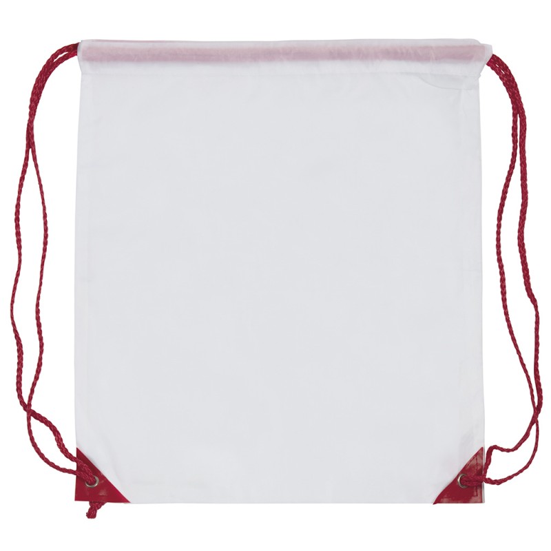 Sacca in poliestere rosso personalizzato Q24073R