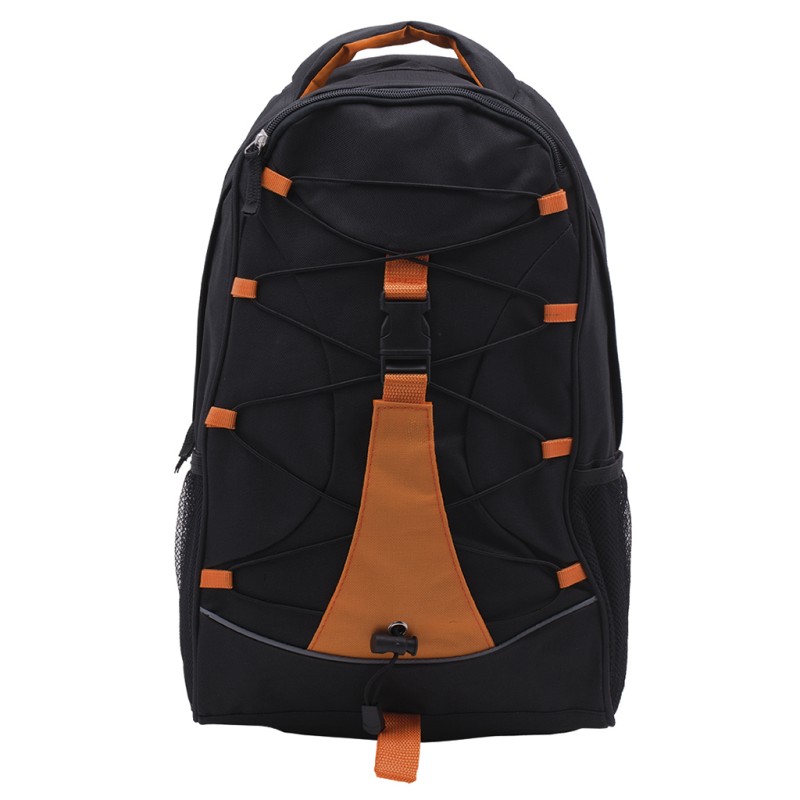 Zaino trekking in poliestere nero/arancione personalizzato Q24082N/A