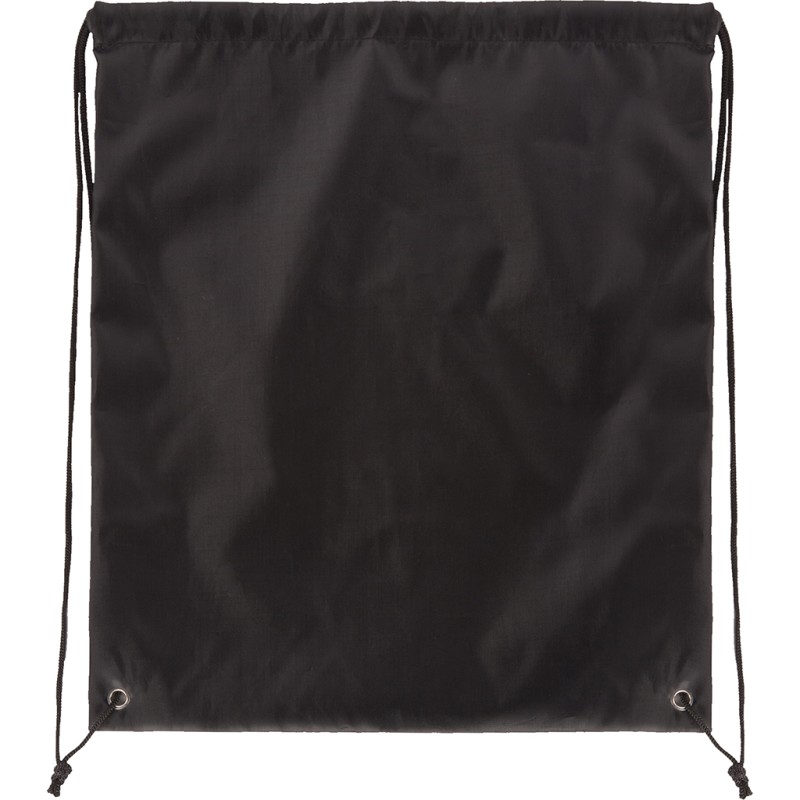 Sacca in poliestere nero personalizzato Q24085N