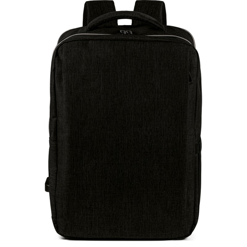 Zaino porta computer in rpet nero personalizzato Q24094N