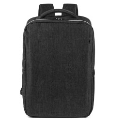 Zaino porta computer in rpet nero personalizzato Q24094N Zaino porta computer in rpet nero personalizzato Q24094N