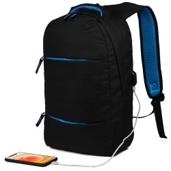 Zaino portacomputer in rpet blu sky personalizzato Q24095SK