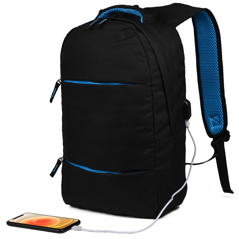 Zaino portacomputer in rpet blu sky personalizzato Q24095SK