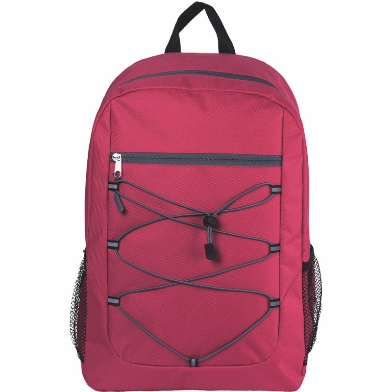 Zaino trekking in poliestere bordeaux personalizzato Q24096BO