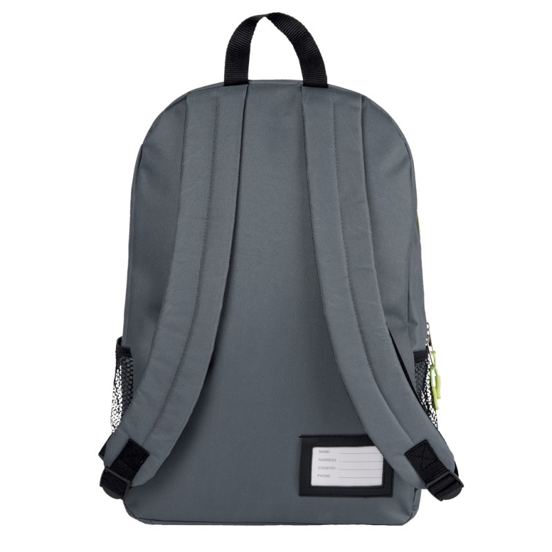 Zaino trekking in poliestere grigio personalizzato Q24096GR