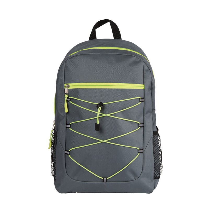 Zaino trekking in poliestere grigio personalizzato Q24096GR