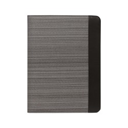 Cartella portablocco in nylon e pu grigio personalizzato Q24103GR Cartella portablocco in nylon e pu grigio personalizzato Q24103GR