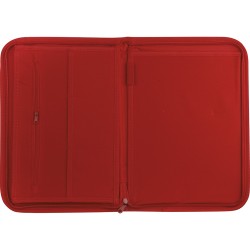 Cartella portadocumenti in poliestere rosso personalizzato Q24121R