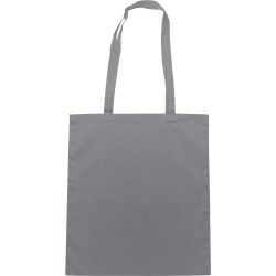 Borsa shopper in cotone twill grigia personalizzata Q24198GR