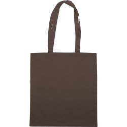 Borsa shopper in cotone twill marrone personalizzata Q24198M