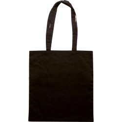 Borsa shopper in cotone twill nera personalizzata Q24198N