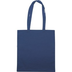 Borsa shopper in cotone twill blu navy personalizzata Q24198NY Borsa shopper in cotone twill blu navy personalizzata Q24198NY