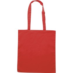 Borsa shopper in cotone twill rossa personalizzata Q24198R Borsa shopper in cotone twill rossa personalizzata Q24198R