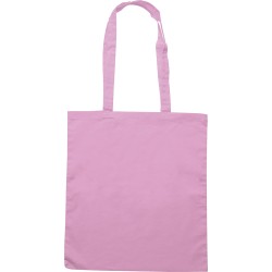 Borsa shopper in cotone twill rosa personalizzata Q24198RS Borsa shopper in cotone twill rosa personalizzata Q24198RS