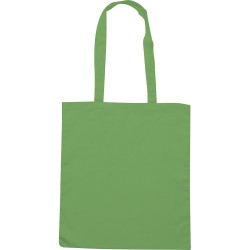 Borsa shopper in cotone twill verde acido personalizzata Q24198VA Borsa shopper in cotone twill verde acido personalizzata Q24198VA