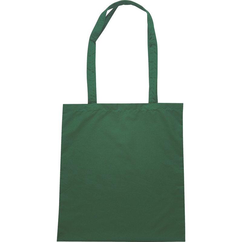 Borsa shopper in cotone twill verde inglese personalizzata Q24198VI