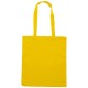 Borsa shopper con soffietto in cotone twill gialla personalizzata Q24199G