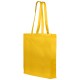 Borsa shopper con soffietto in cotone twill gialla personalizzata Q24199G