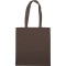 Borsa shopper con soffietto in cotone twill marrone personalizzata Q24199M