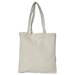 Borsa shopper con soffietto colore natural in cotone twill natural personalizzata Q24199NT