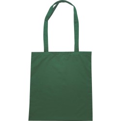 Borsa shopper con soffietto in cotone twill verde inglese personalizzata Q24199VI Borsa shopper con soffietto in cotone twill verde inglese personalizzata Q24199VI