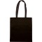Borsa shopper con soffietto in cotone nera personalizzata Q24203N