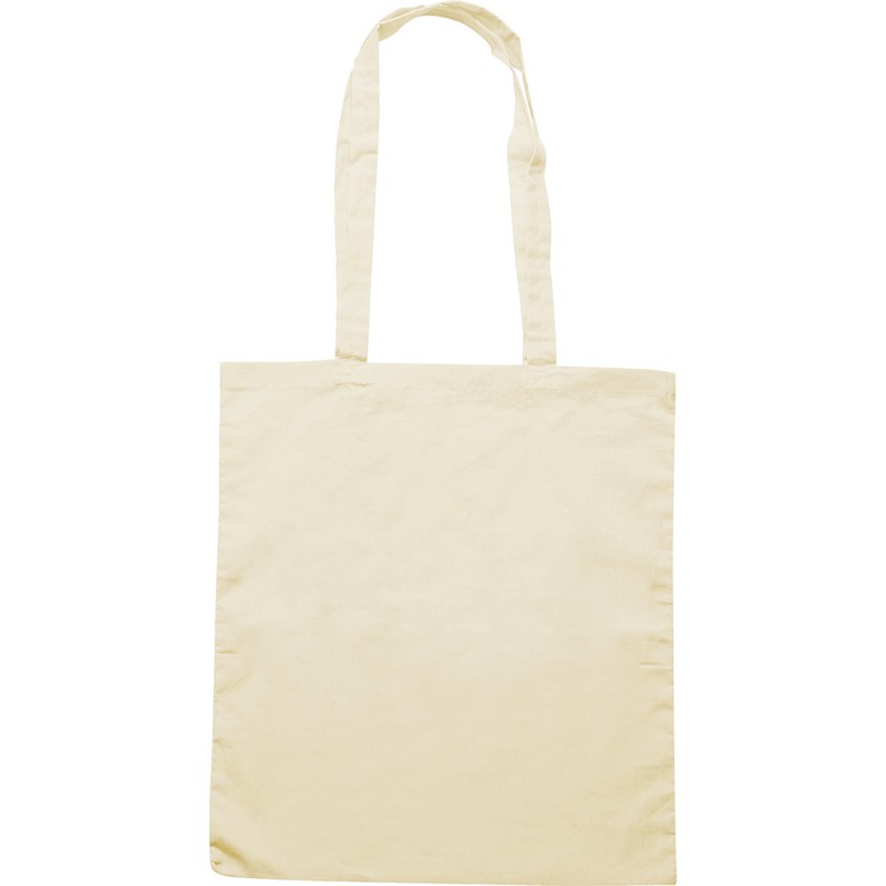 Borsa shopper con soffietto colore natural  in cotone natural personalizzata Q24203NT