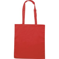 Borsa shopper con soffietto in cotone rossa personalizzata Q24203R