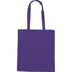 Borsa shopper con soffietto in cotone viola personalizzata Q24203VL Borsa shopper con soffietto in cotone viola personalizzata Q24203VL