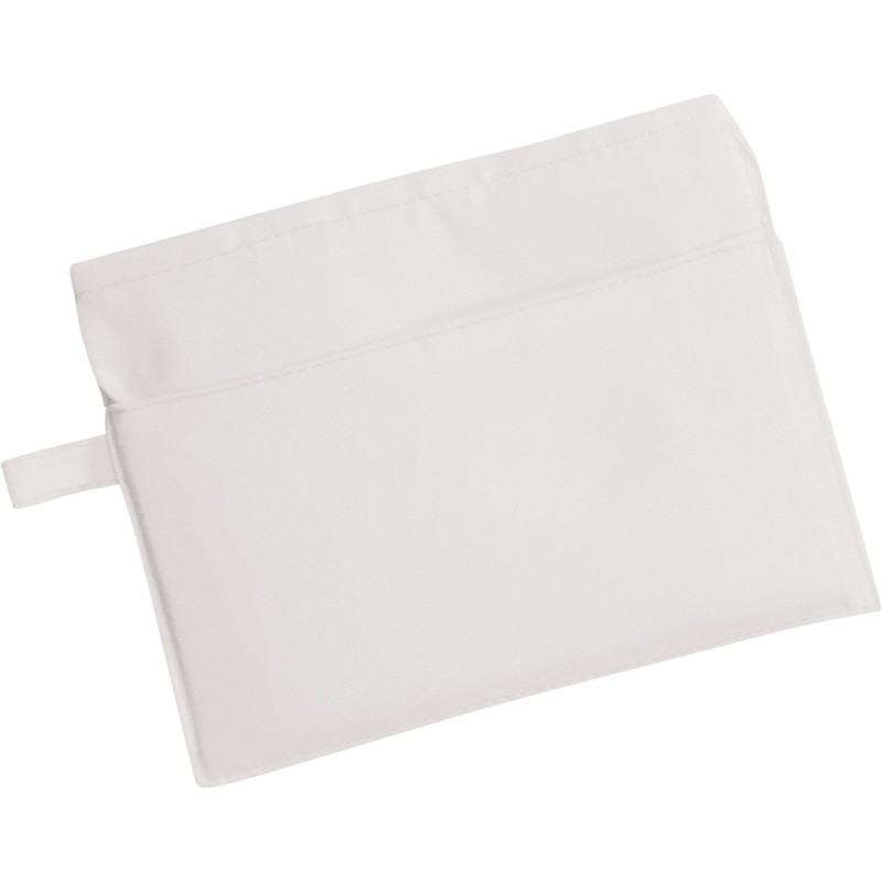 Borsa shopper in poliestere bianca personalizzata Q24205B